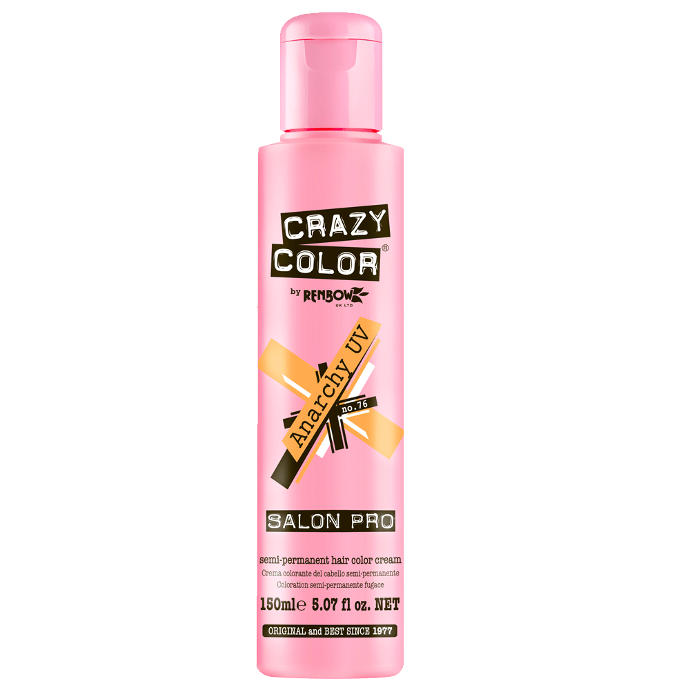 BeauBAR Supply CRAZY COLOR SEMI - PERMANENT HAIR COLOR CREAM - 76 ANARCHY UV CO - 01884