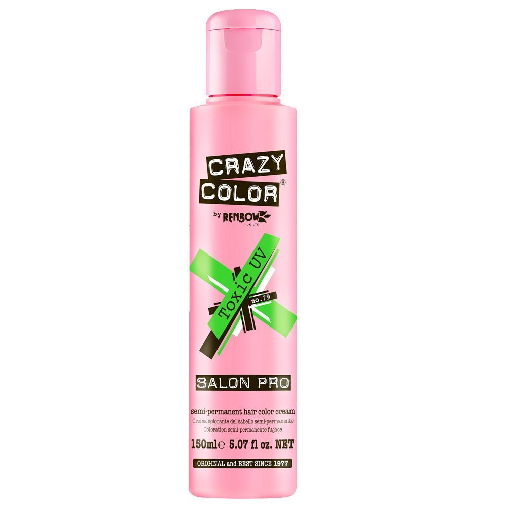 BeauBAR Supply CRAZY COLOR SEMI - PERMANENT HAIR COLOR CREAM - 79 TOXIC UV CO - 01887