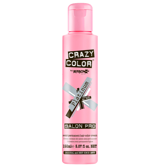 BeauBAR Supply CRAZY COLOR SEMI - PERMANENT HAIR COLOR CREAM - 028 PLATINUM CO - 01889