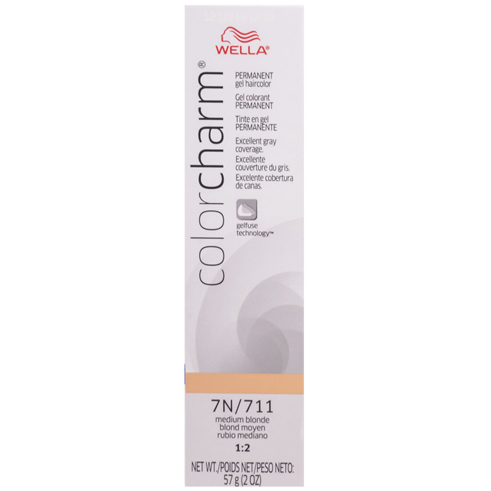 WELLA COLOR CHARM PERMANENT GEL HAIR COLOR - 7N/711 MEDIUM BLONDE