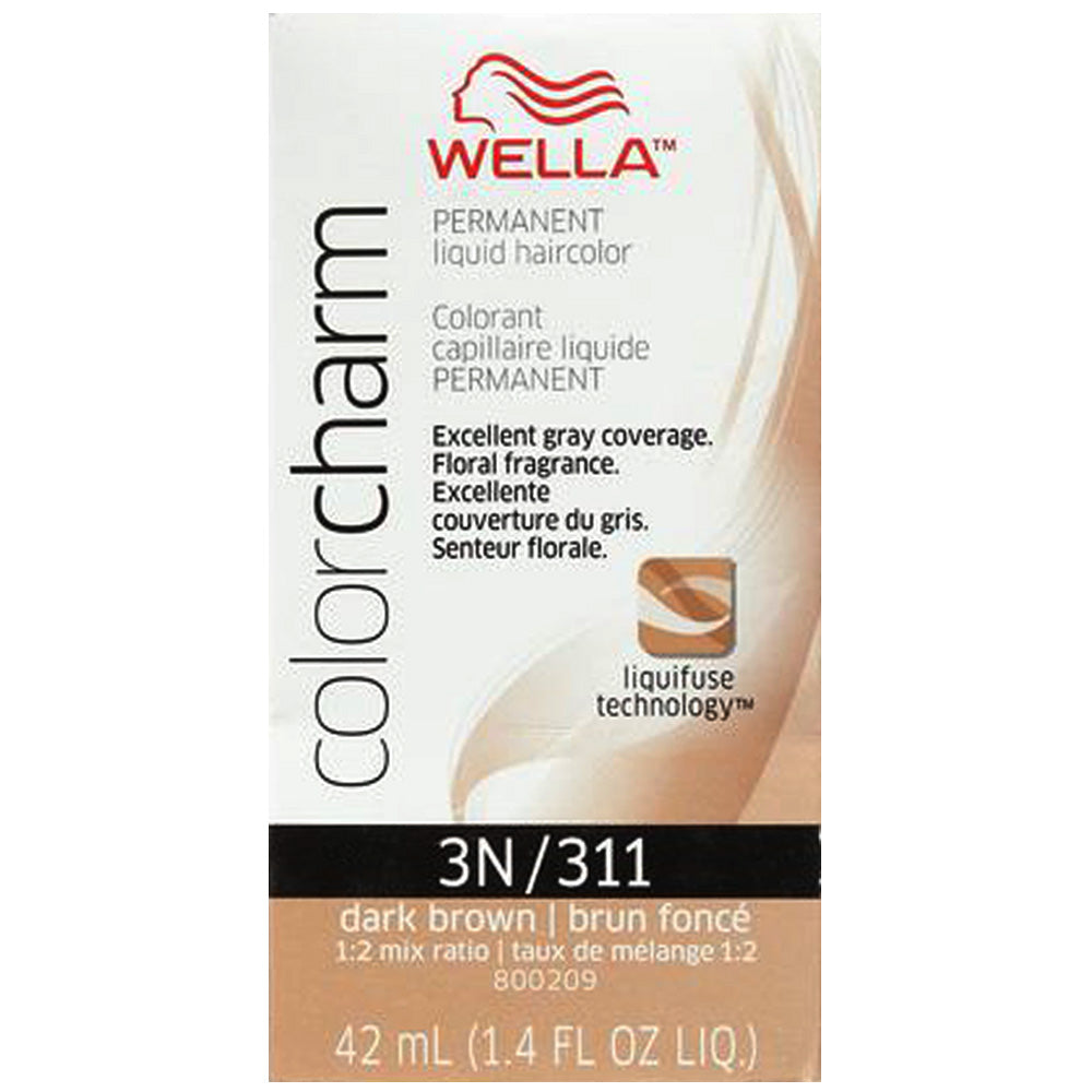 WELLA COLOR CHARM PERMANENT LIQUID HAIR COLOR - 3N/311 DARK BROWN