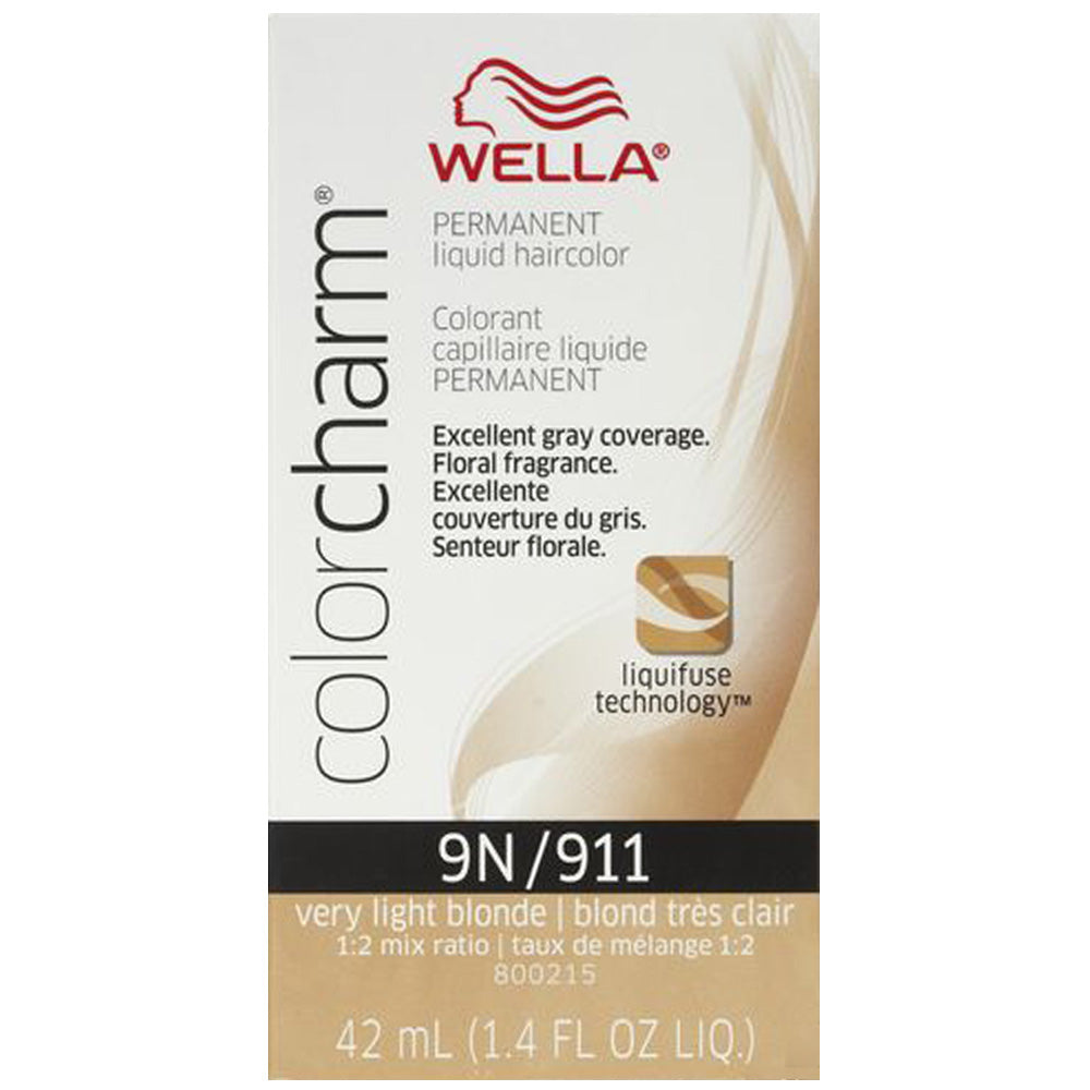 WELLA COLOR CHARM PERMANENT LIQUID HAIR COLOR - 9N/911 VERY LIGHT BLONDE