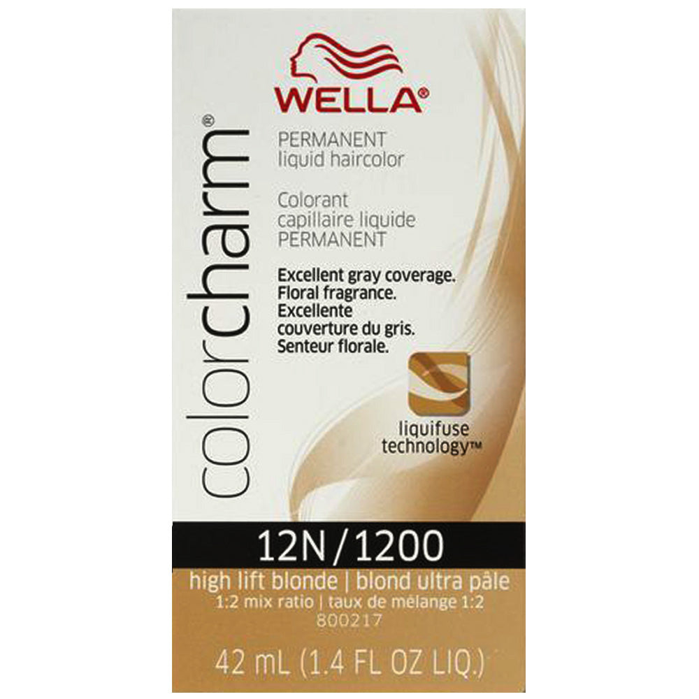 WELLA COLOR CHARM PERMANENT LIQUID HAIR COLOR - 12N/1200 HIGH LIFT BLONDE