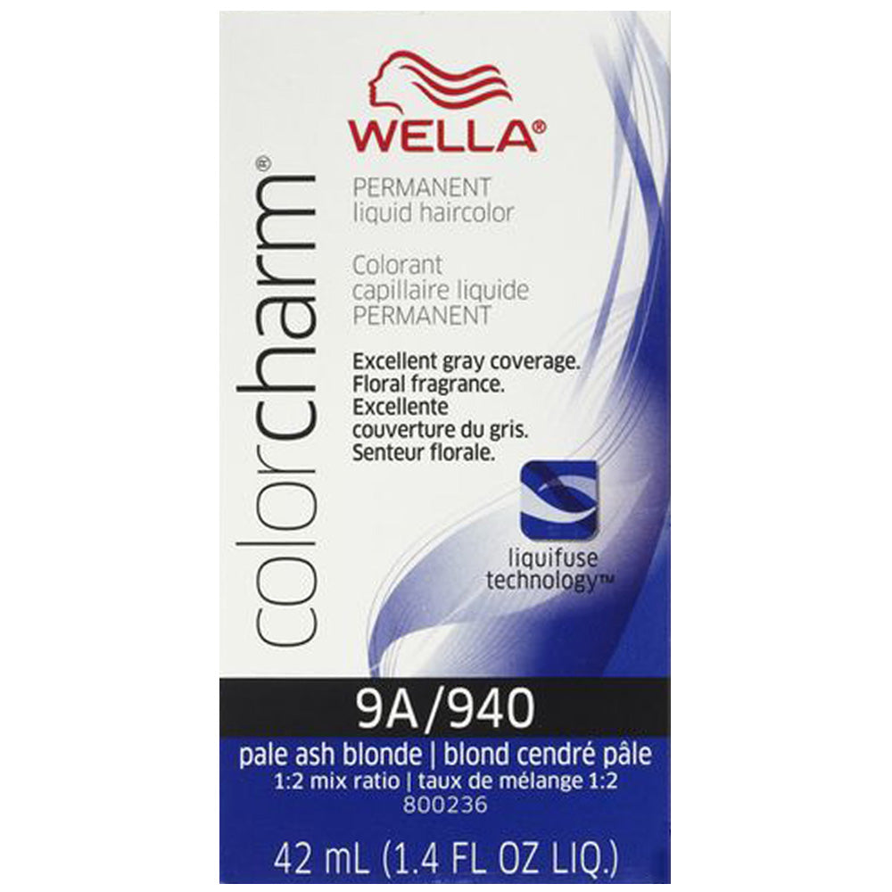 WELLA COLOR CHARM PERMANENT LIQUID HAIR COLOR - 9A/940 PALE ASH BLONDE