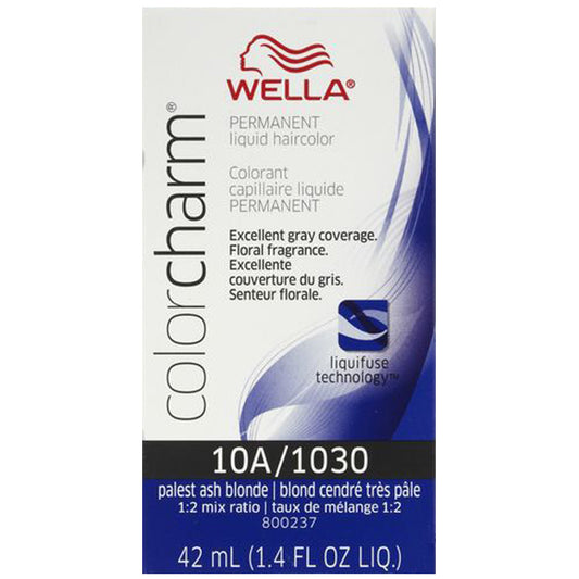 WELLA COLOR CHARM PERMANENT LIQUID HAIR COLOR - 10A/1030 PALEST ASH BLONDE