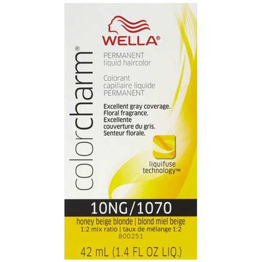 WELLA COLOR CHARM PERMANENT LIQUID HAIR COLOR - 10NG/1070 HONEY BEIGE BLONDE