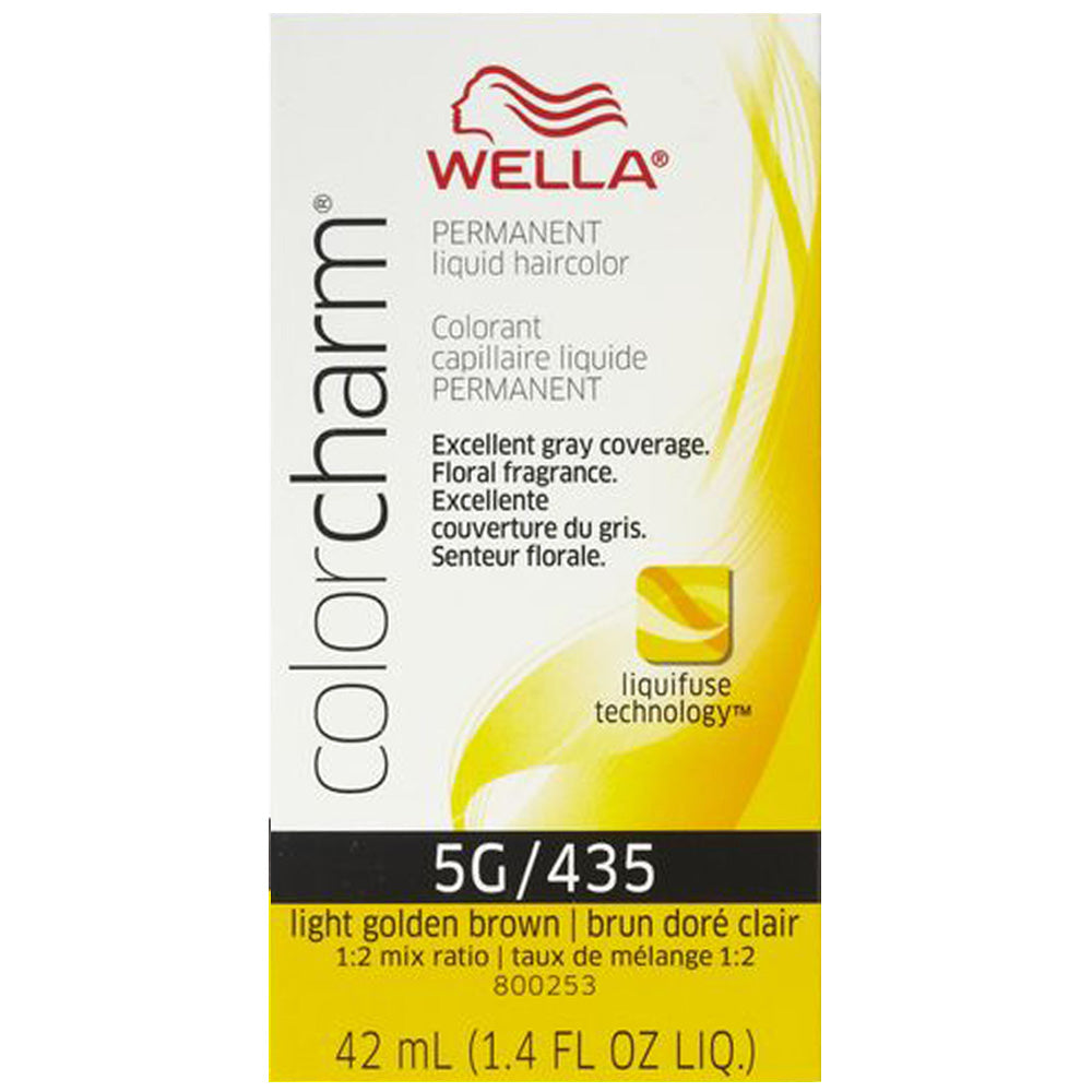 WELLA COLOR CHARM PERMANENT LIQUID HAIR COLOR - 5G/435 LIGHT GOLDEN BROWN