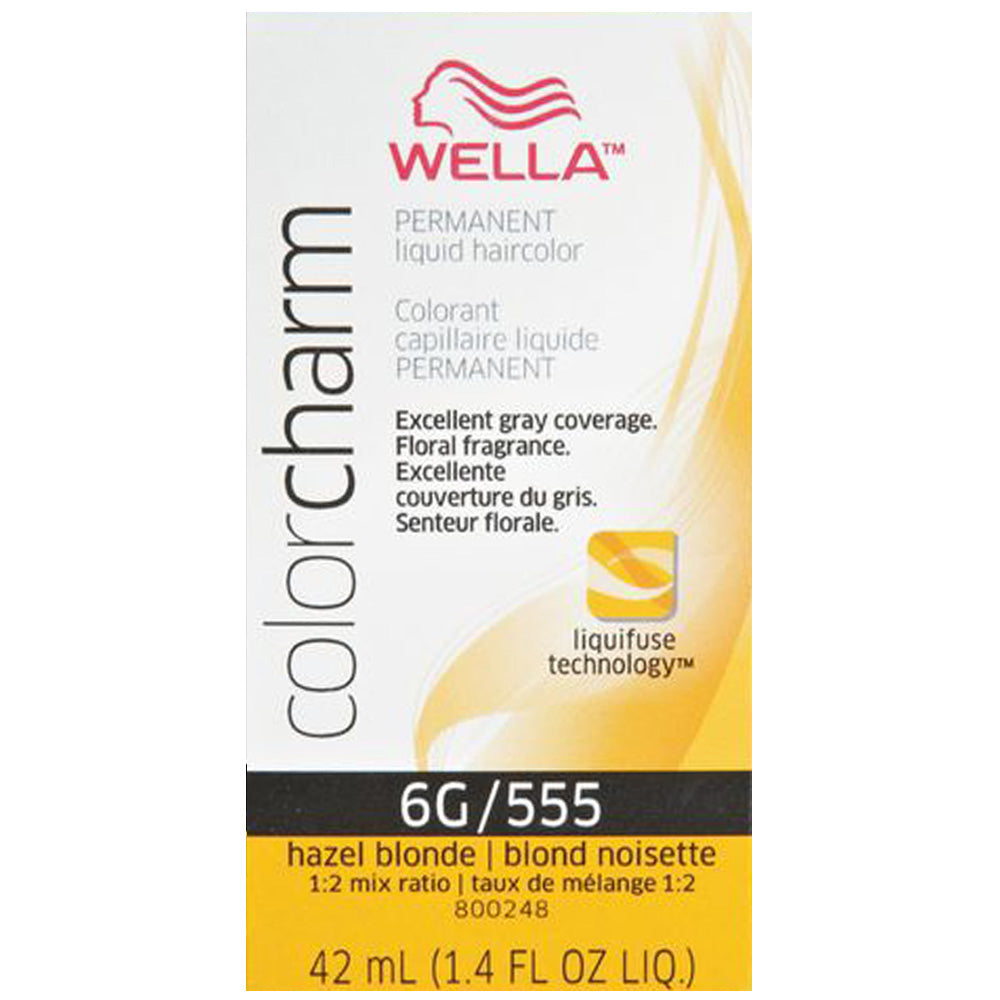 WELLA COLOR CHARM PERMANENT LIQUID HAIR COLOR - 6G/555 HAZEL BLONDE