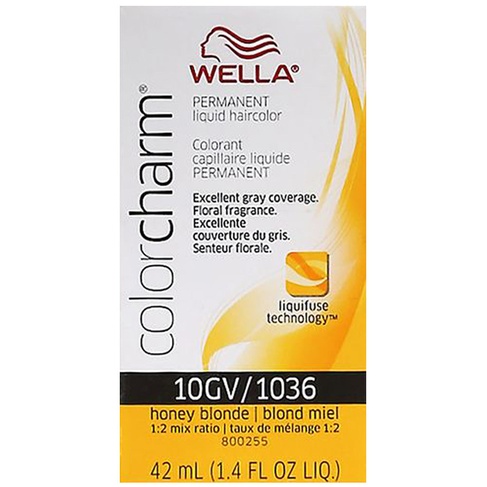 WELLA COLOR CHARM PERMANENT LIQUID HAIR COLOR - 10GV/1036 HONEY BLONDE