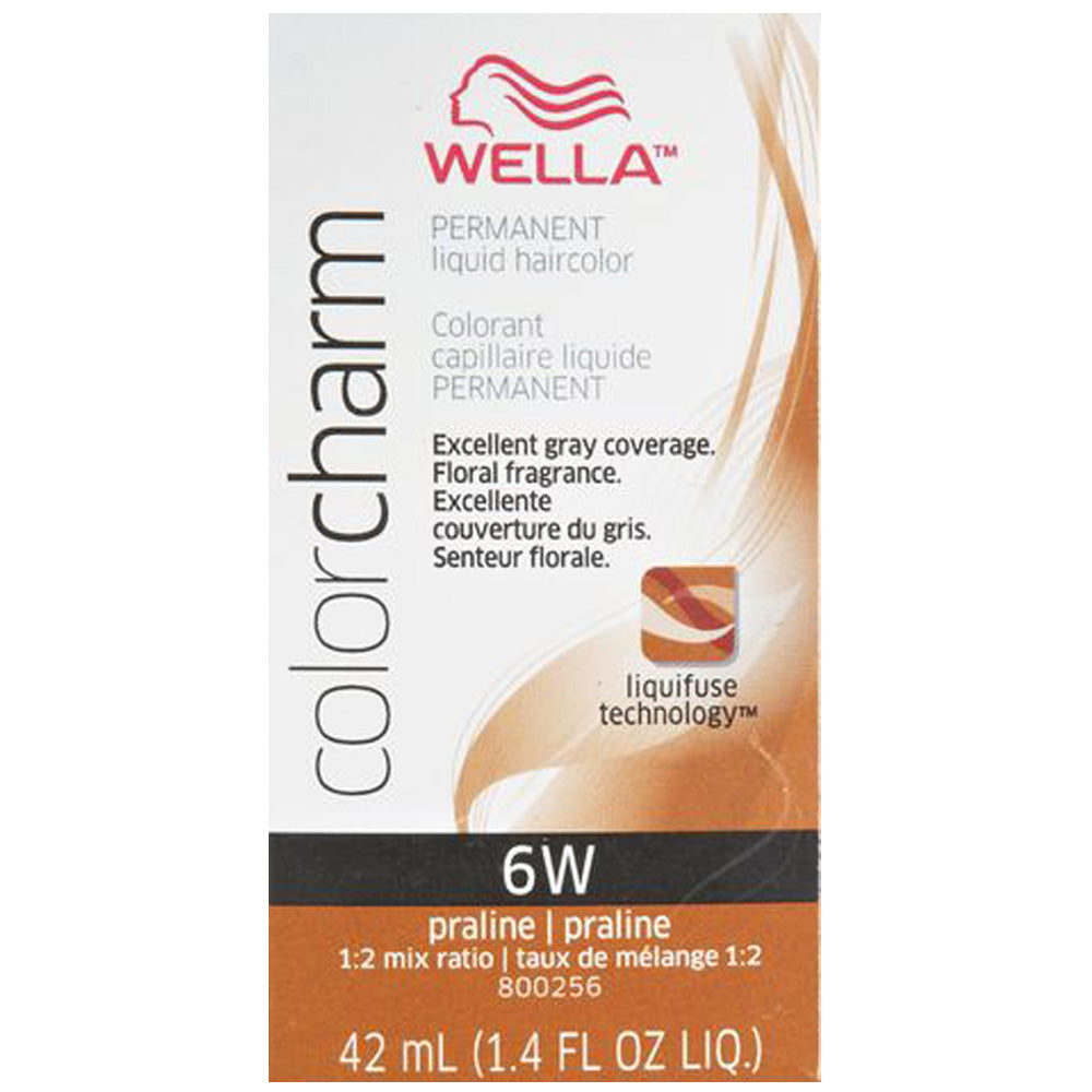 WELLA COLOR CHARM PERMANENT LIQUID HAIR COLOR - 6W PRALINE