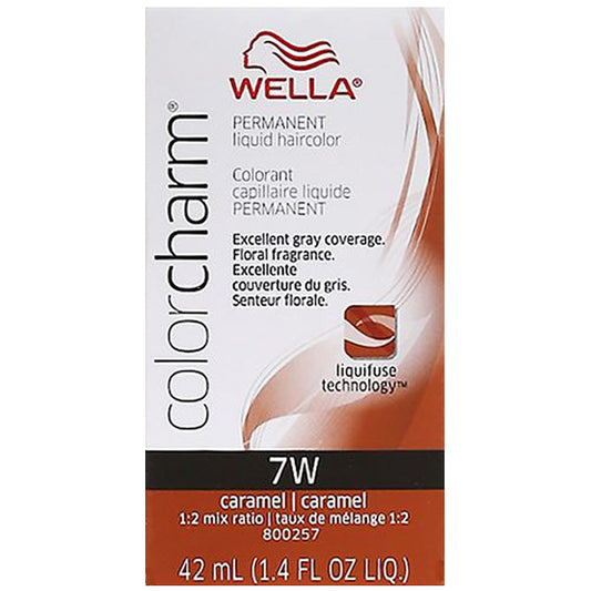 WELLA COLOR CHARM PERMANENT LIQUID HAIR COLOR - 7W CARAMEL