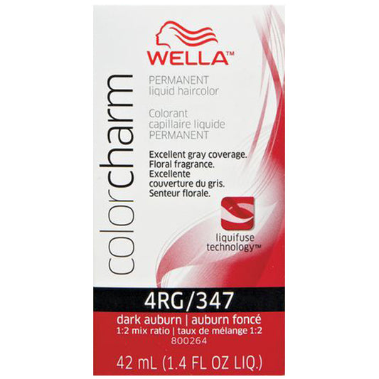 WELLA COLOR CHARM PERMANENT LIQUID HAIR COLOR - 4RG/347 DARK AUBURN