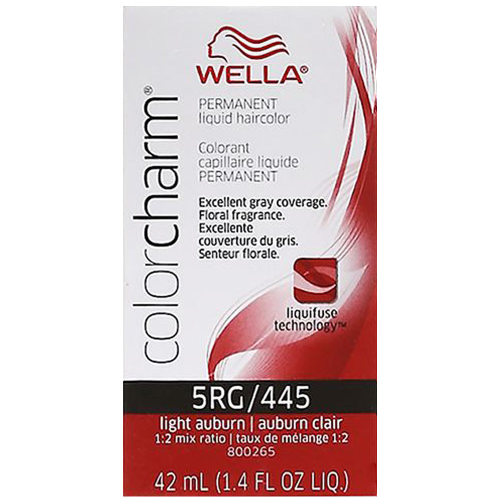 WELLA COLOR CHARM PERMANENT LIQUID HAIR COLOR - 5RG/445 LIGHT AUBURN