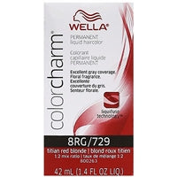 wella color charm permanent liquid hair color - 8rg/729 titian red blonde