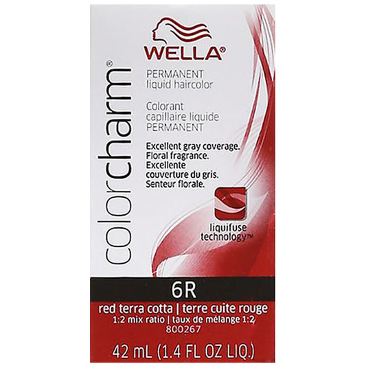 WELLA COLOR CHARM PERMANENT LIQUID HAIR COLOR - 6R RED TERRA COTTA