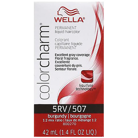 WELLA COLOR CHARM PERMANENT LIQUID HAIR COLOR - 5RV/507 BURGUNDY