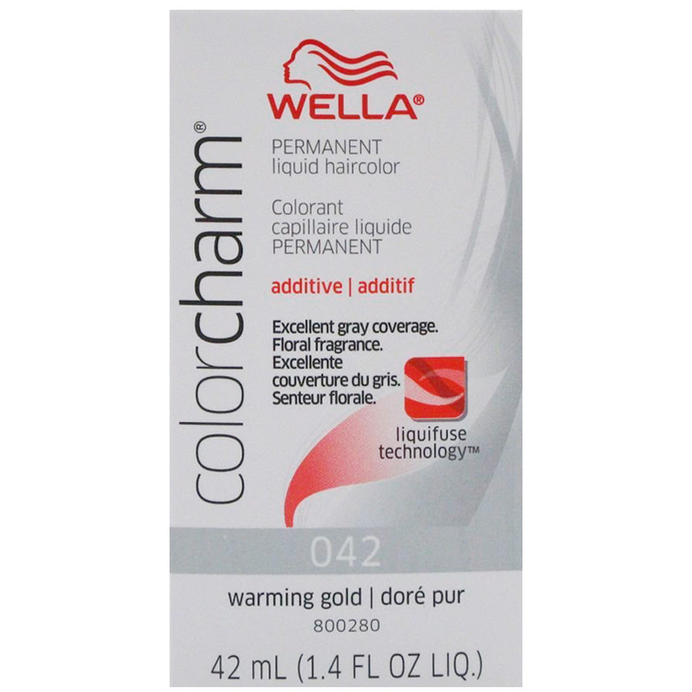 WELLA COLOR CHARM PERMANENT LIQUID HAIR COLOR - ADDITIVE 042 WARMING GOLD Permanent Color WELLA for sacramento, california, barbers, hair stylist, cosmetologist, beauty industry