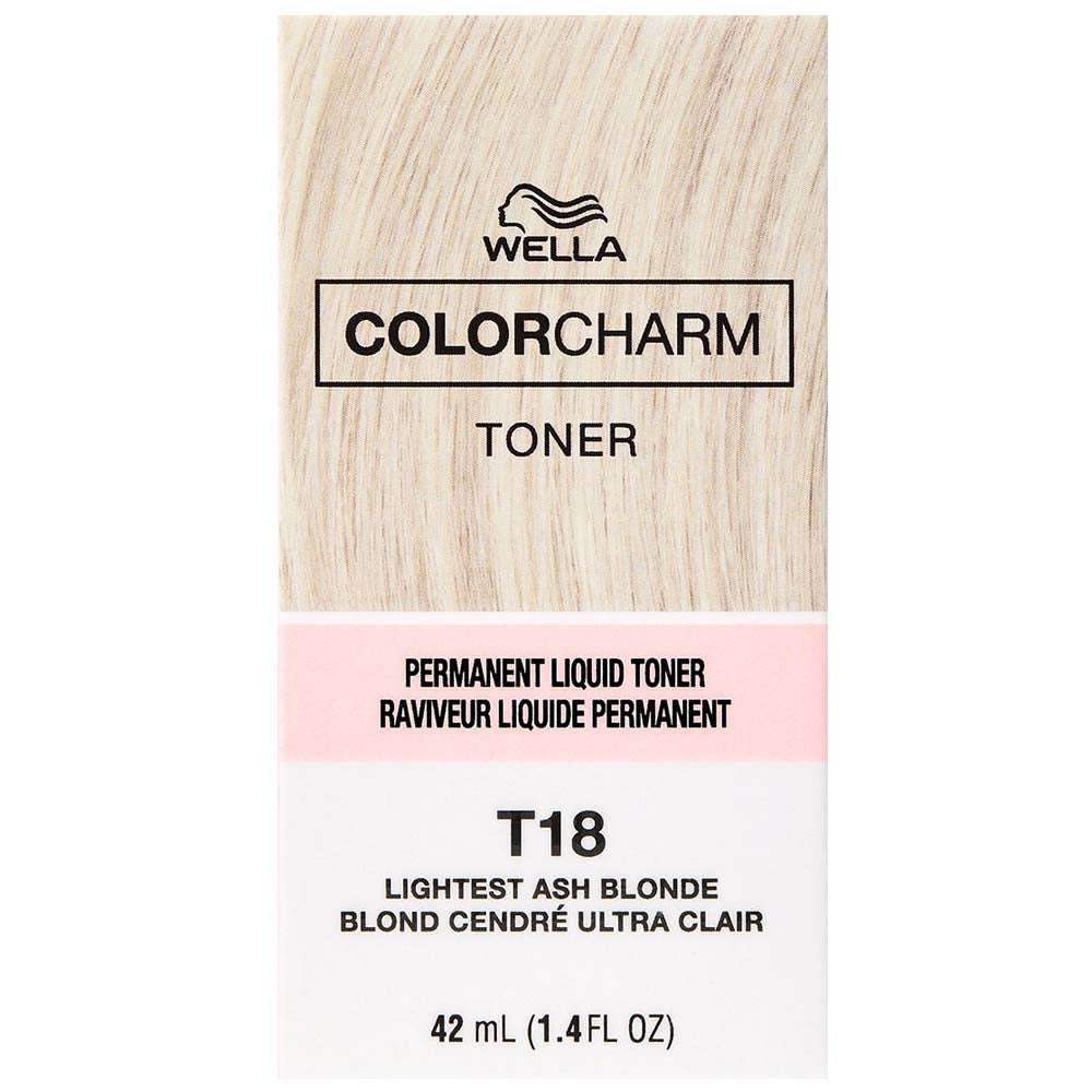 Wella Color Charm Permanent Liquid Hair Color - Toner T18 Lightest Ash Blonde