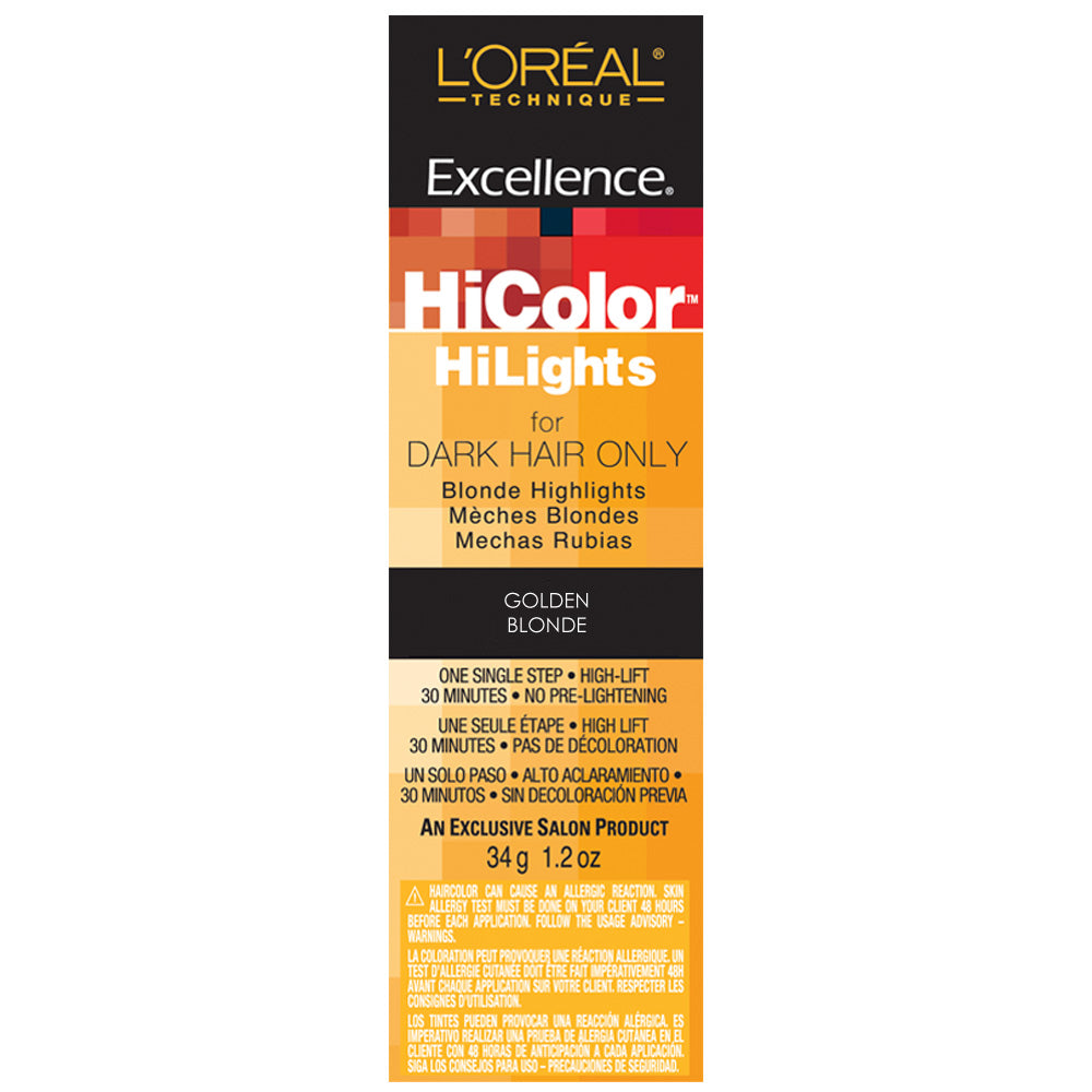 L'OREAL EXCELLENCE HICOLOR HILIGHTS PERMANENT CREME HAIR COLOR - GOLDEN BLONDE