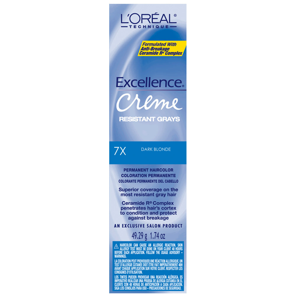 L'OREAL EXCELLENCE PERMANENT CREME HAIR COLOR RESISTANT GRAYS - 7X DARK BLONDE
