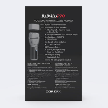 BABYLISSPRO COREFX DOUBLE FOIL SHAVER - GRAY Shaver BABYLISSPRO for sacramento, california, barbers, hair stylist, cosmetologist, beauty industry