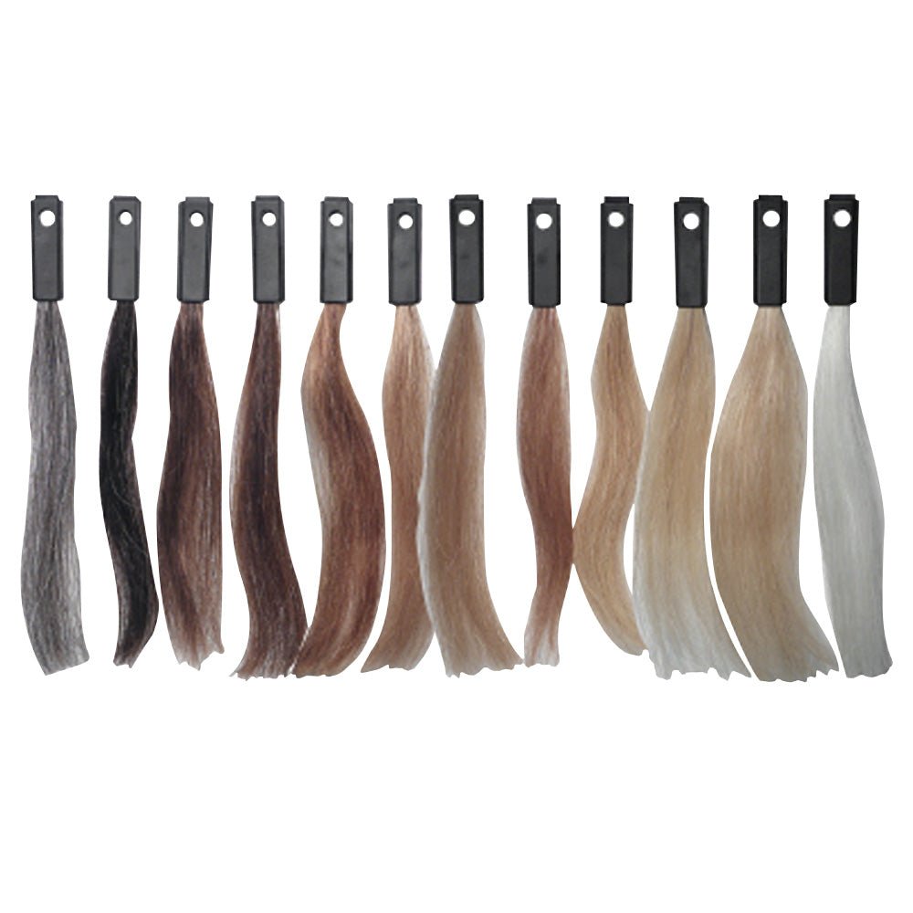 BeauBAR Supply CELEBRITY 100% HUMAN HAIR COLOR TESTING KIT - 12 SWATCHES HE - 00375