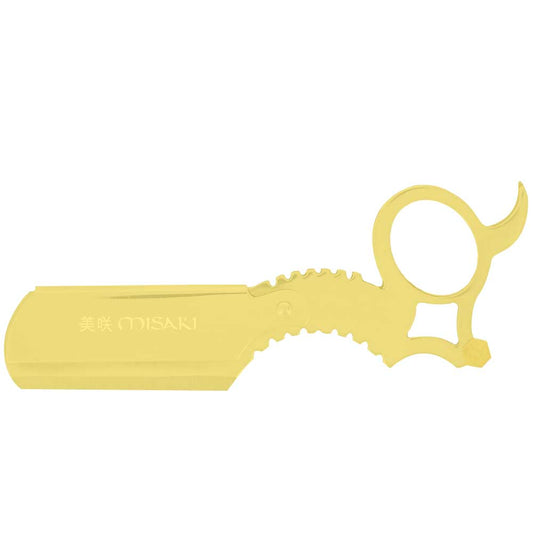 MISAKI FINGER STRAIGHT RAZOR - GOLD Straight Razor MISAKI for sacramento, california, barbers, hair stylist, cosmetologist, beauty industry