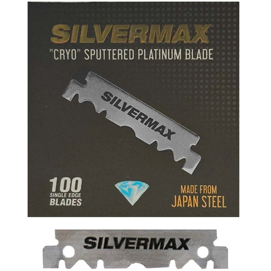 SILVERMAX SINGLE EDGE RAZOR BLADES - 100 PACK