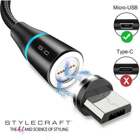 STYLECRAFT MICRO USB MAGNETIC CHARGING CORD CABLE Clipper Cord STYLECRAFT for sacramento, california, barbers, hair stylist, cosmetologist, beauty industry