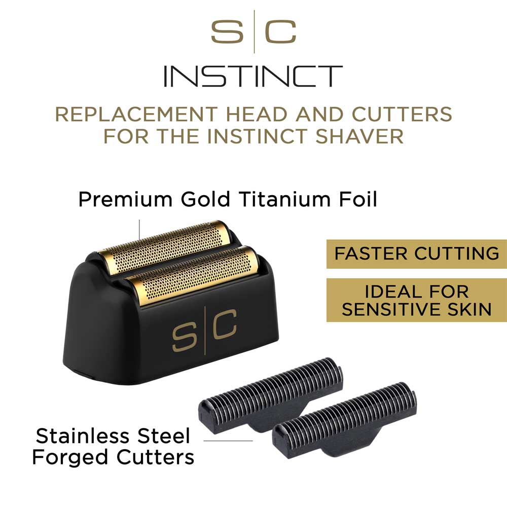 STYLECRAFT METAL INSTINCT SHAVER HEAD & CUTTER - BLACK Shaver Head STYLECRAFT for sacramento, california, barbers, hair stylist, cosmetologist, beauty industry