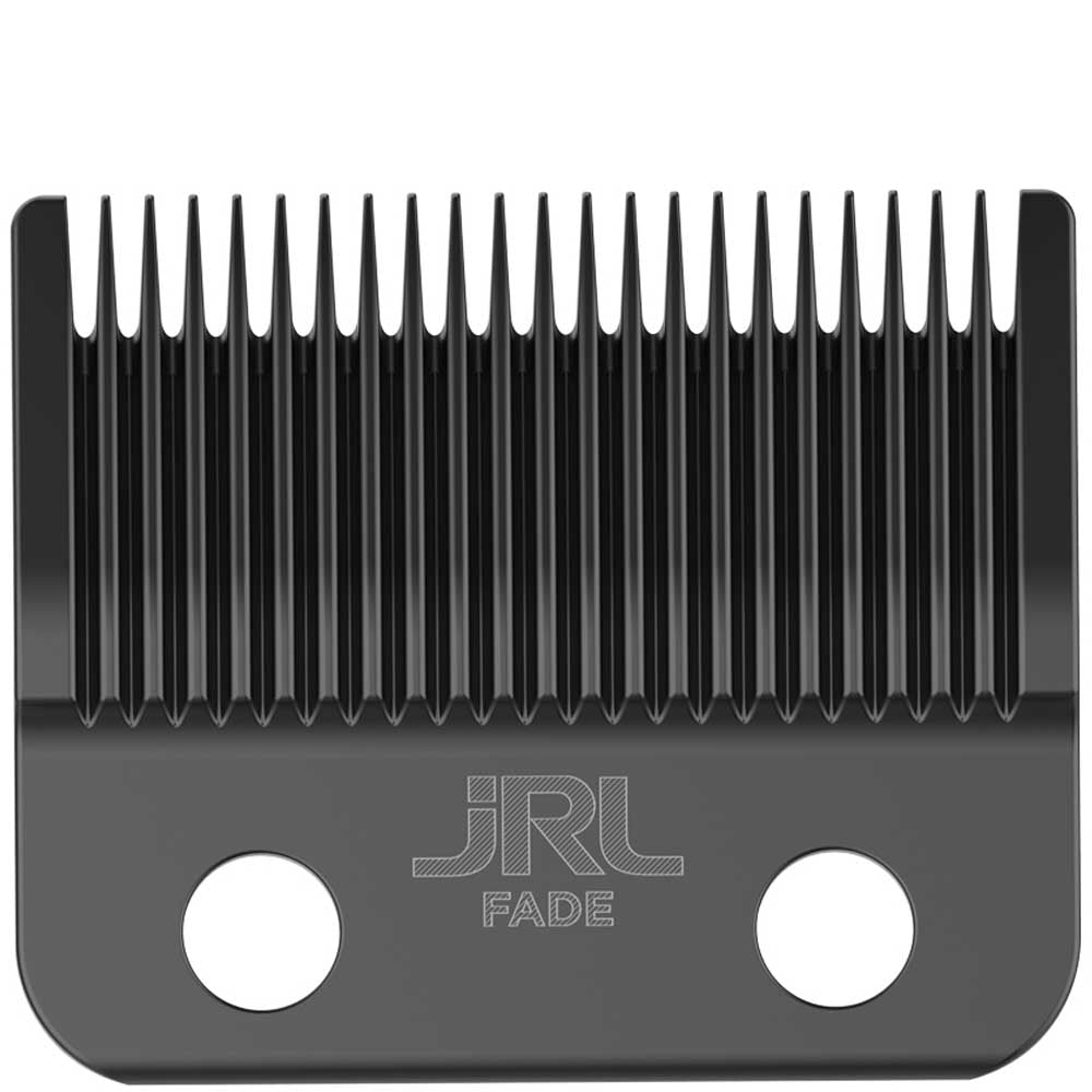 Black hair clipper comb with 'JRL' branding on a white background