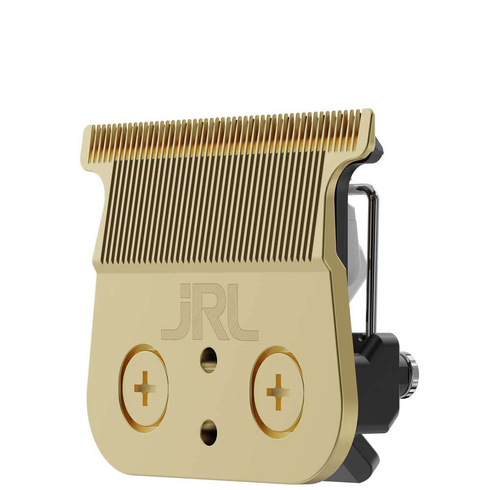 Gold and beige clipper head with 'JRL' branding on a white background