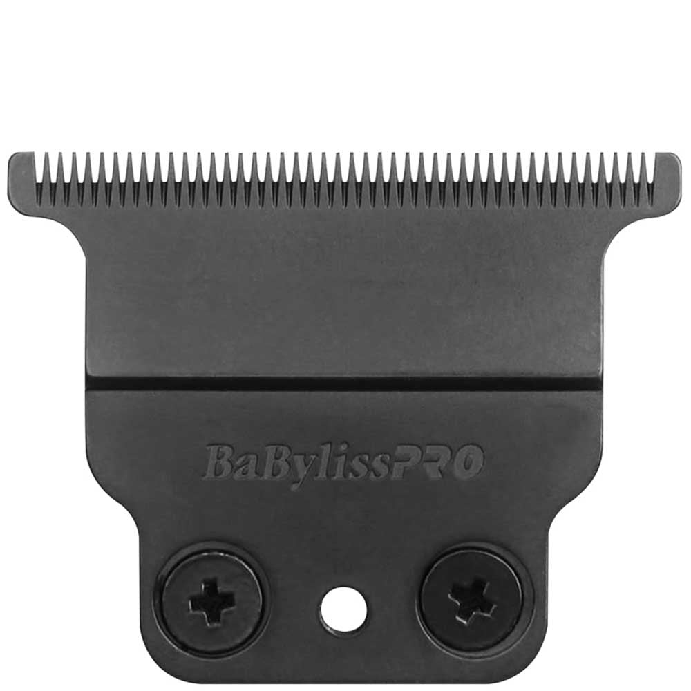 Black hair trimmer blade with comb attachment on a white background, featuring the BaBylissPRO logo.