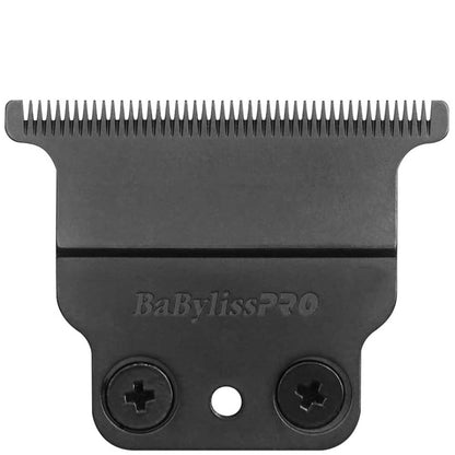 Black hair trimmer blade with comb attachment on a white background, featuring the BaBylissPRO logo.