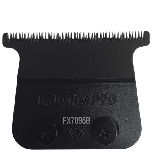 Close-up of the black titanium BaBylissPRO Deep-Tooth MIM T-Blade, model FX7095B