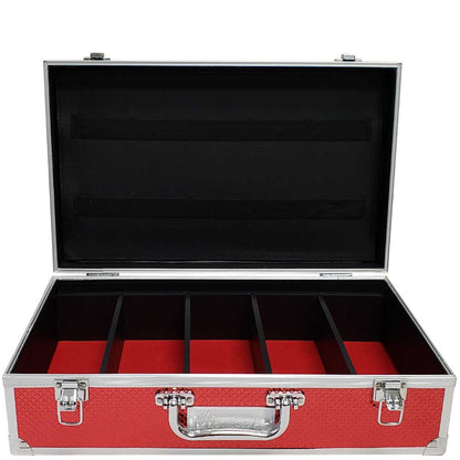 Sewicob Vincent MasterCase Junior open hard briefcase showing compartments and red-lined interior for barber tools