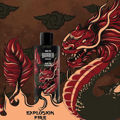 MARMARA BARBER EAU DE COLOGNE EXPLOSIVE FIRE - 16.9 OZ After Shave MARMARA for sacramento, california, barbers, hair stylist, cosmetologist, beauty industry