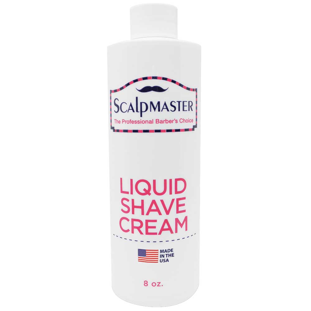 SCALPMASTER LIQUID SHAVE CREAM - 8 OZ Lather SCALPMASTER for sacramento, california, barbers, hair stylist, cosmetologist, beauty industry