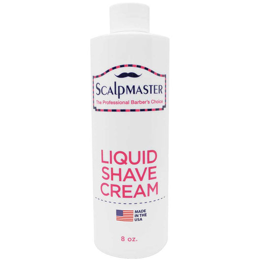 SCALPMASTER LIQUID SHAVE CREAM - 8 OZ Lather SCALPMASTER for sacramento, california, barbers, hair stylist, cosmetologist, beauty industry