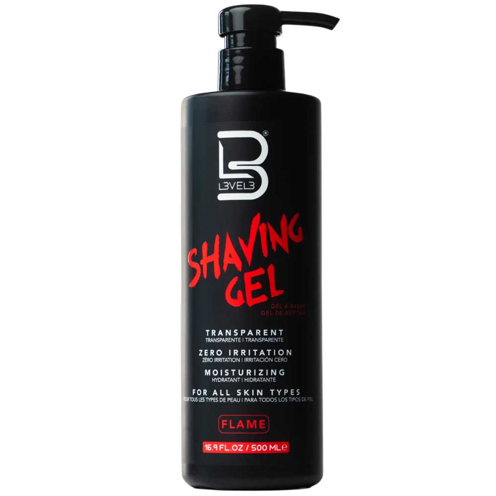 L3VEL3 SHAVING GEL - FLAME 16.9 OZ Shaving Gel L3VEL3 for sacramento, california, barbers, hair stylist, cosmetologist, beauty industry