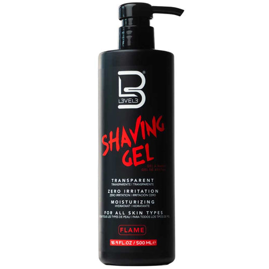 L3VEL3 SHAVING GEL - FLAME 16.9 OZ Shaving Gel L3VEL3 for sacramento, california, barbers, hair stylist, cosmetologist, beauty industry