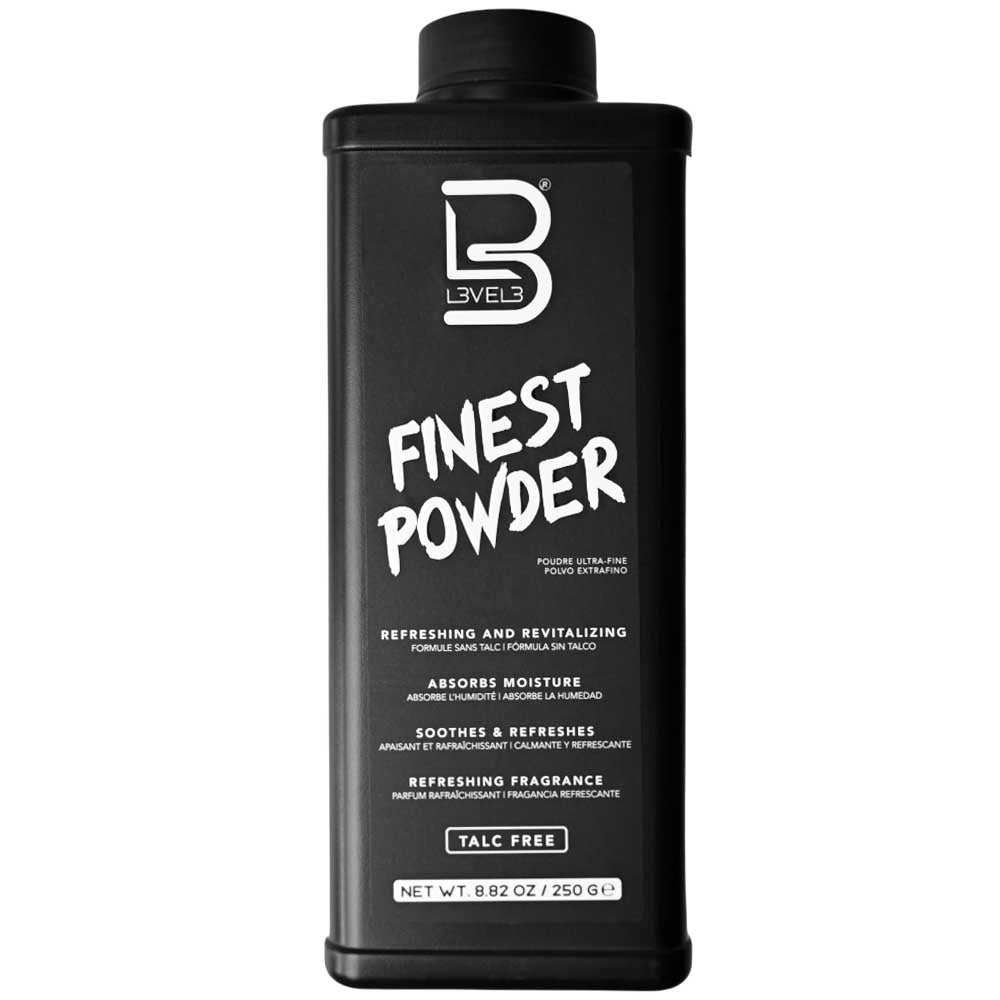L3VEL3 FINEST POWDER - 8.82 OZ Talc L3VEL3 for sacramento, california, barbers, hair stylist, cosmetologist, beauty industry