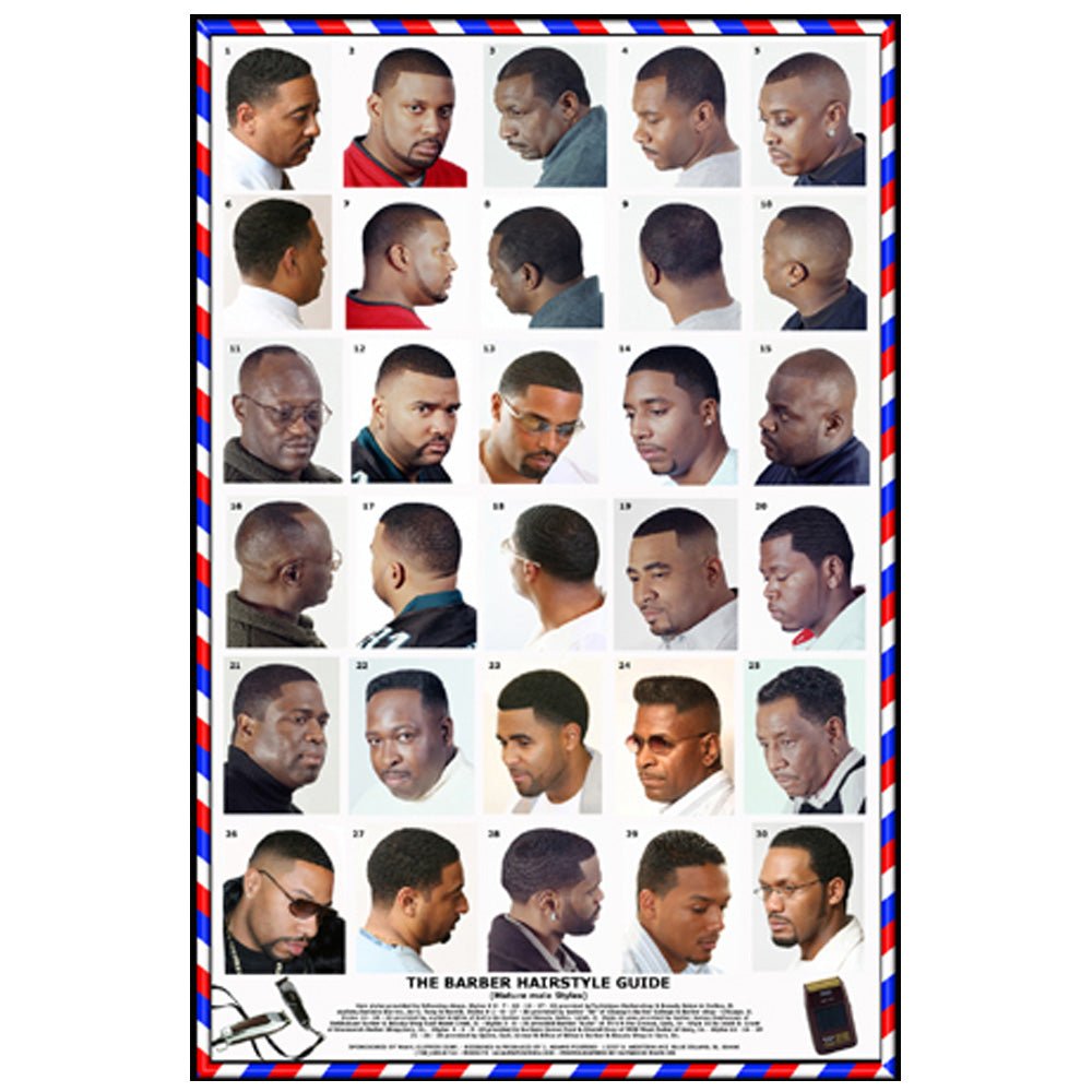 BeauBAR Supply BARBER SHOP/ SALON POSTER #07 SI - 07 - 06BLKM