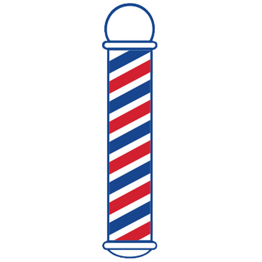 SCALPMASTER BARBER POLE CLING DECAL STICKER