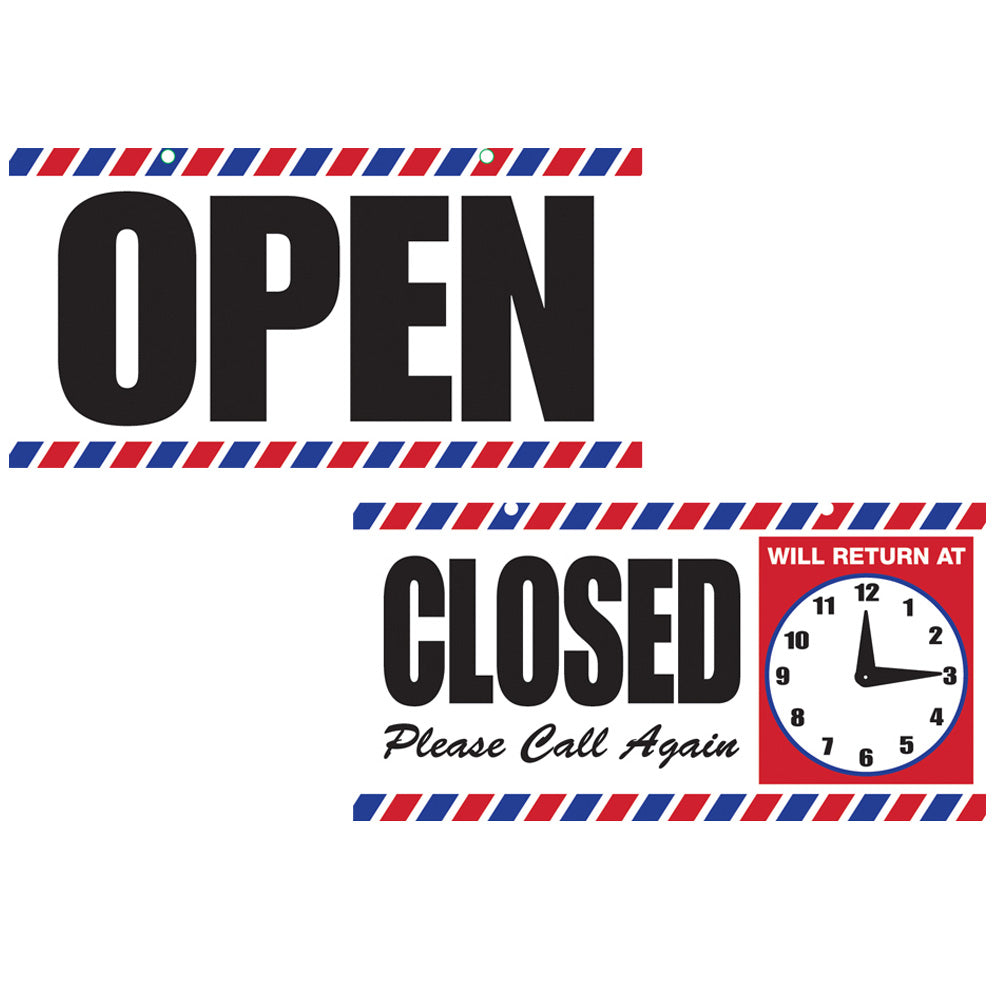 SCALPMASTER OPEN/CLOSED SIGN WITH CLOCK – BeauBAR Supply