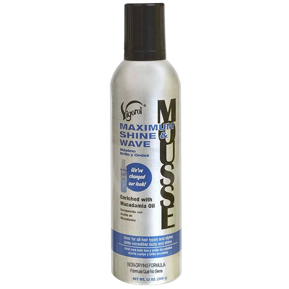 Vigorol Maximum Shine & Wave Mousse - 12 oz