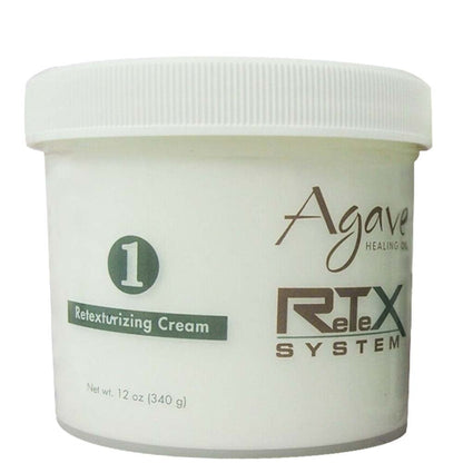 BeauBAR Supply AGAVE RETEX SYSTEM PERMANENT STRAIGHTENER #1 RETEXTURIZING CREAM - 12 OZ SP - 49217