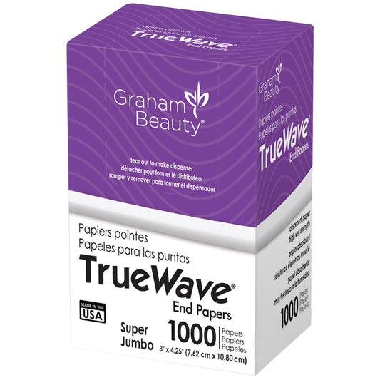 GRAHAM BEAUTY TRUE WAVE END PAPERS - SUPER JUMBO 1000 SHEETS