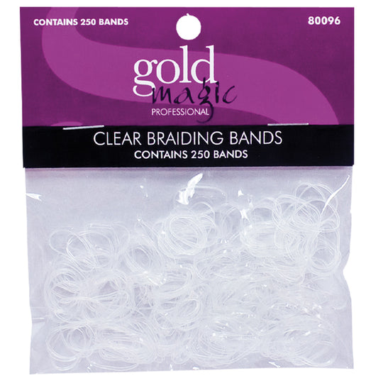 GOLD MAGIC RUBBER BAND - CLEAR 250 PC
