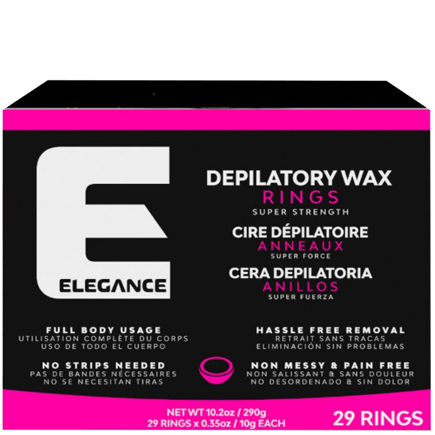 Elegance Depilatory Wax Rings Super Strength - 29 pc